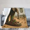 Italien Brainrot Flannel Blanket Autumn Warm Soft Bedding Throws for Girls Boys Couch Bed Funny Bedspread Sofa Bed Cover