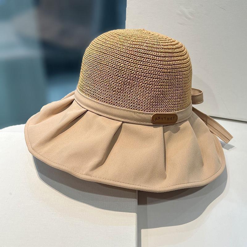 

Women s summer sun hat big brim face covering bucket hat versatile outdoor travel sun hat хаки