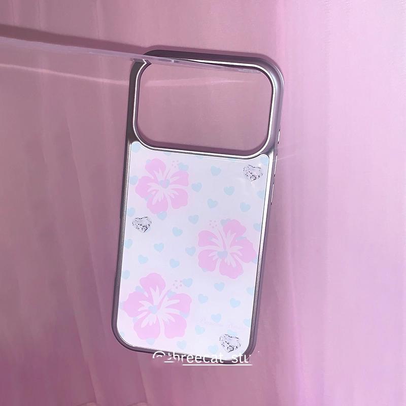 

Korean Ins College Style Love Bauhinia Diamond Phone Case For iPhone 17 Air 16Pro 15 14 13 12 11 Pro Max 78 Plus Y2K Matte Cover iPhone 13 Pro