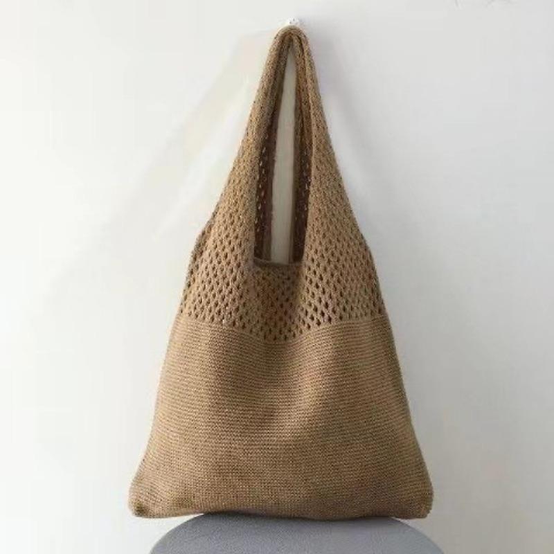 Tas Vrouw Retro Holle Nieuwe Hand Bill Schoudertas Breien Tas Wollen Tas