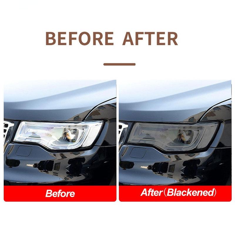 PPF Car Headlight Protective Film Front Light Tint Smoked Black TPU Sticker for Jeep Grand Cherokee Wrangler Compass Accessories