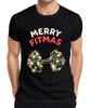 Merry Fitmas Kurzhantel Weihnachten Gewichtheben Geschenk Lustiges Herren-T-Shirt-