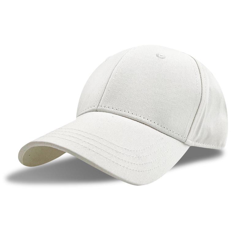 

Унисекс бейсболка из чистого хлопка: Уличная шляпа от солнца для рыбалки, однотонная, с козырьком типа «утиный нос» M (56-58cm)