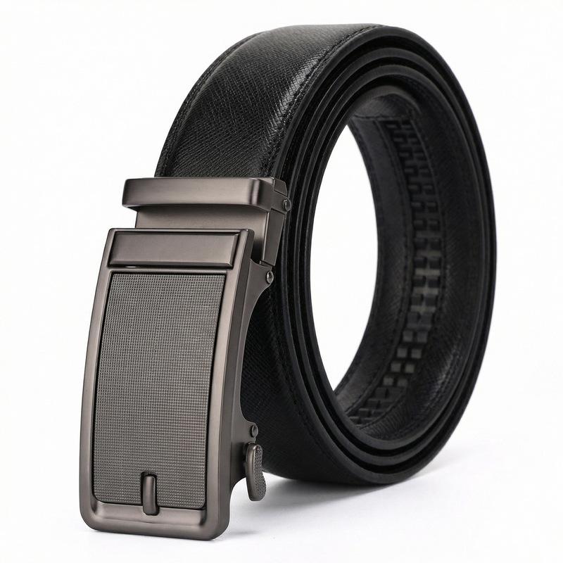 

Men S Automatic Buckle Cowhide Belt Men S High-End Business Leisure Versatile New Belt Belt New 130cm
