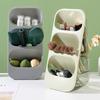 Scaffale Organizer Cosmetico a Tre Piani Diviso. Scatola Organizer e Contenitore Multifunzionale da Scrivania ad Alta Capacità, Risparmia Spazio