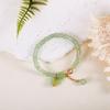 Jade Gourd Peace Buckle Section Bracelet: Scenic Chinese Bamboo Style In Imitation Dongling Jade