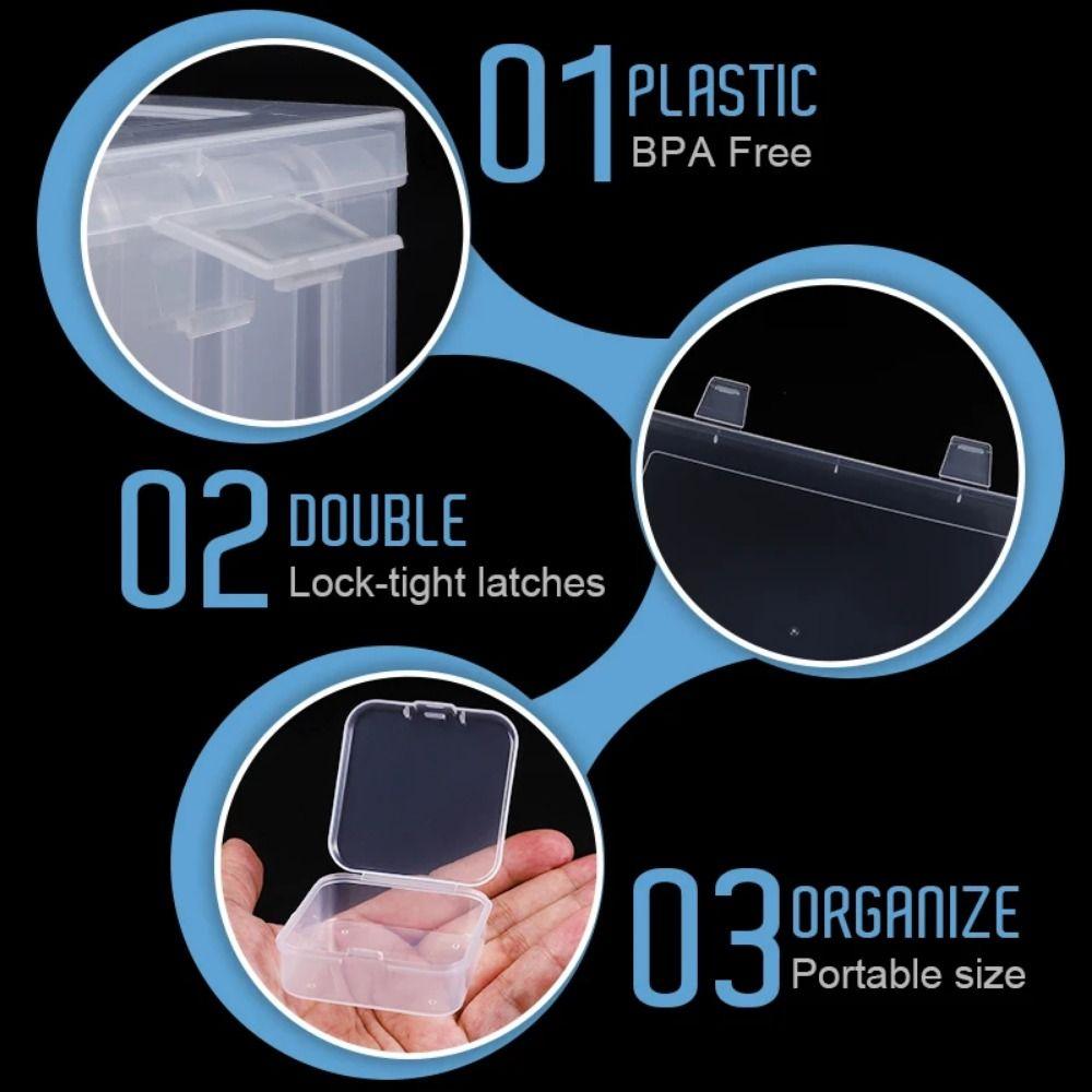 DIY Jewelry Storage Case Plastic Clear Beads Storage Box Necklace Storage Container  Earrings
