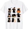 Black Cat Halloween Witch Pumpkin Ghost Spooky Season T-Shirt