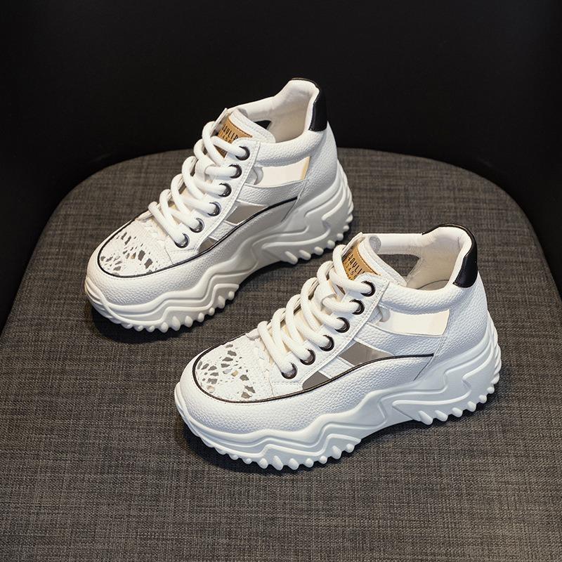 Leather Daddy Shoes Women's Summer Casual Retro Inner Elevation Shoes Platform Sandals