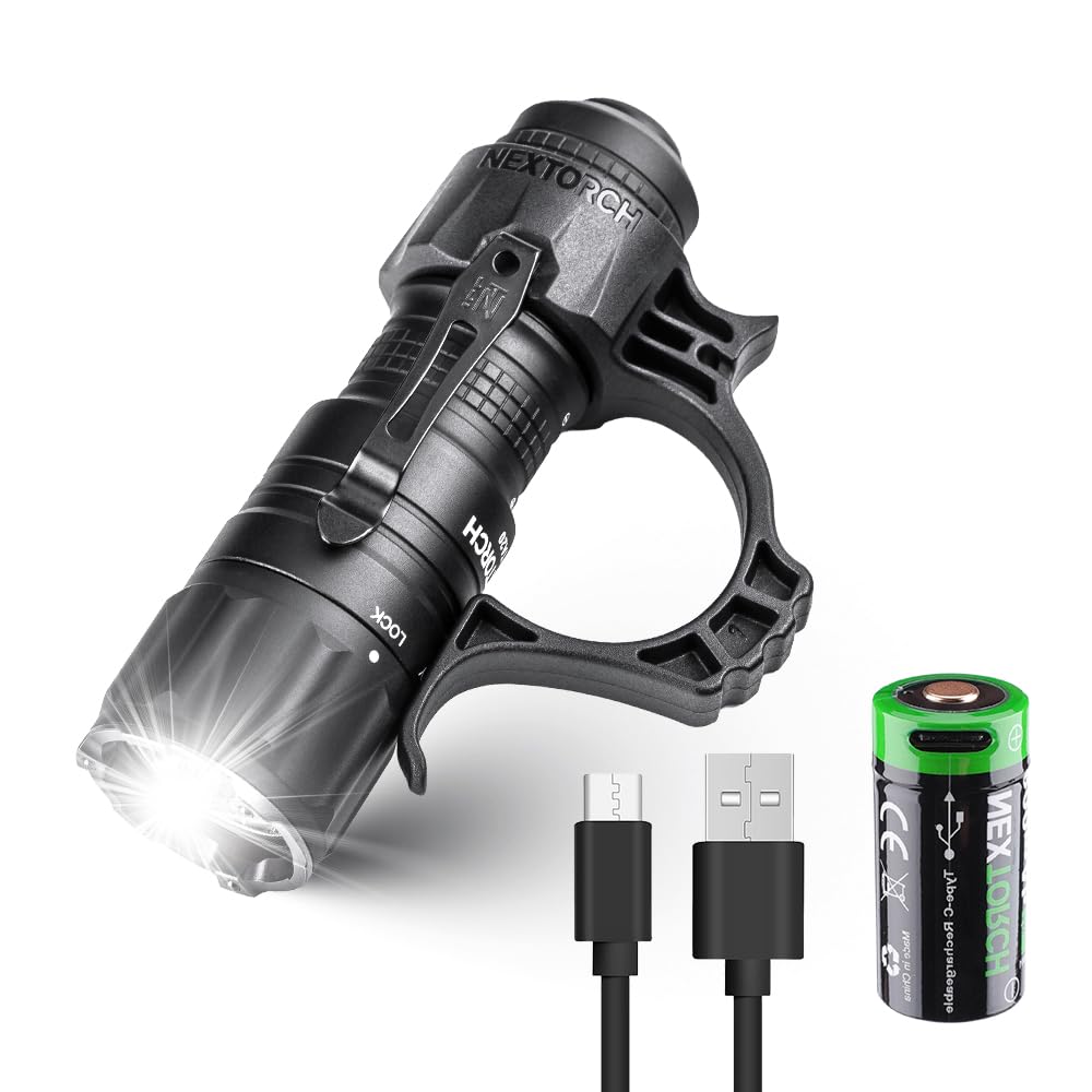 

NEXTORCH TA20 Powerful 1000 Lumen Rechargeable LED 5 Bright Lock IPX8 Battery Level Ideal for Power Emergency Search and Outdoor and Night Fishing чёрный