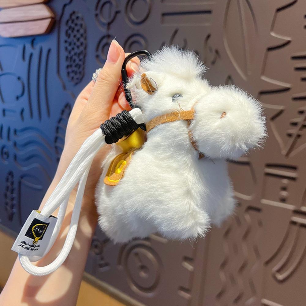 Cute Plush Horse Keychain Creative Chinese New Year Gift Yuanbao Pony Pendant  Year of Horse