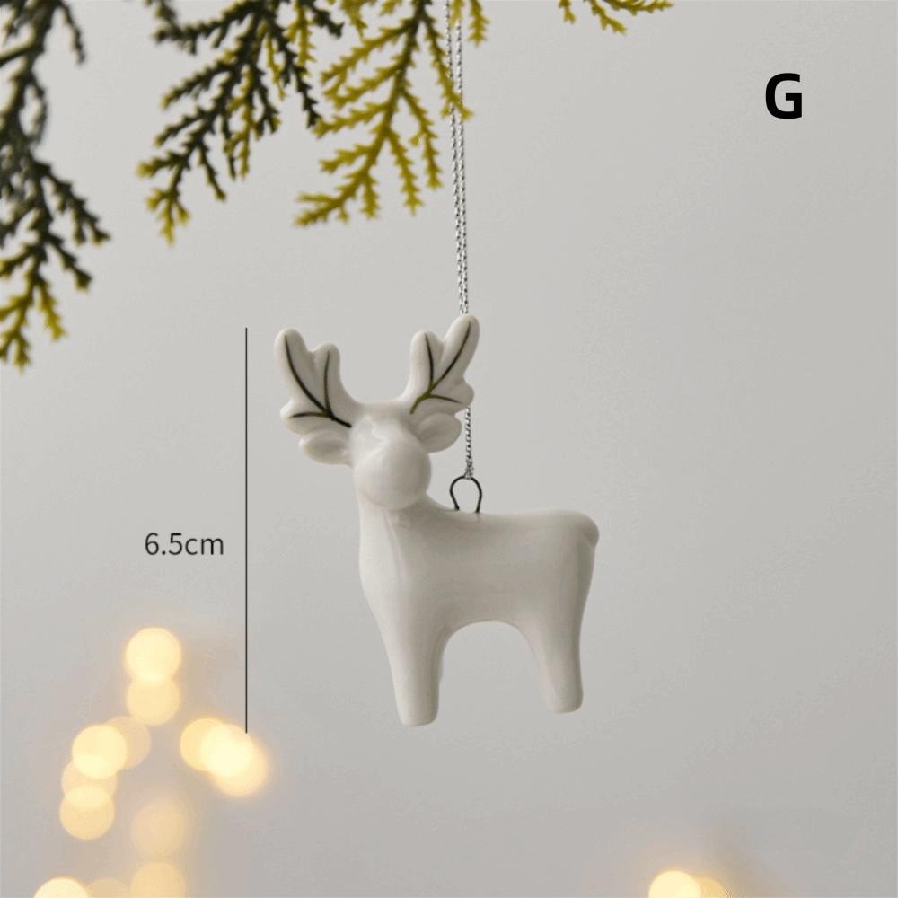 Ceramic Crafts Christmas Ceramic House Pendant Painting Pendant Ornament Merry Christmas Party