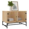 Coffee Table with Glass Doors Sonoma Oak 68.5 X 50 X 50 Cm