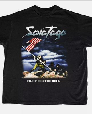 Savatage Fight The Rock Mycket Sällsynt Klassisk T-shirt present till fan ALLA FÄRGER S-5XL