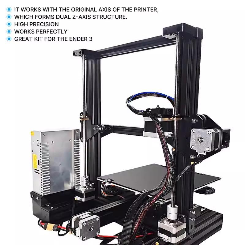 3D-skriverdeler for Ender 3 Dobbel Z-akse Oppgraderingssett DIY-sett Med Skrue Steppermotor for Creality Ender 3 V2 Ender 3 Pro CR10