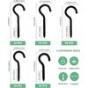 125 Pcs Screw Hooks in 5 Sizes – Cup Hooks for Hanging Plants, Mugs, Lights, and Ceiling Storage (Black)
