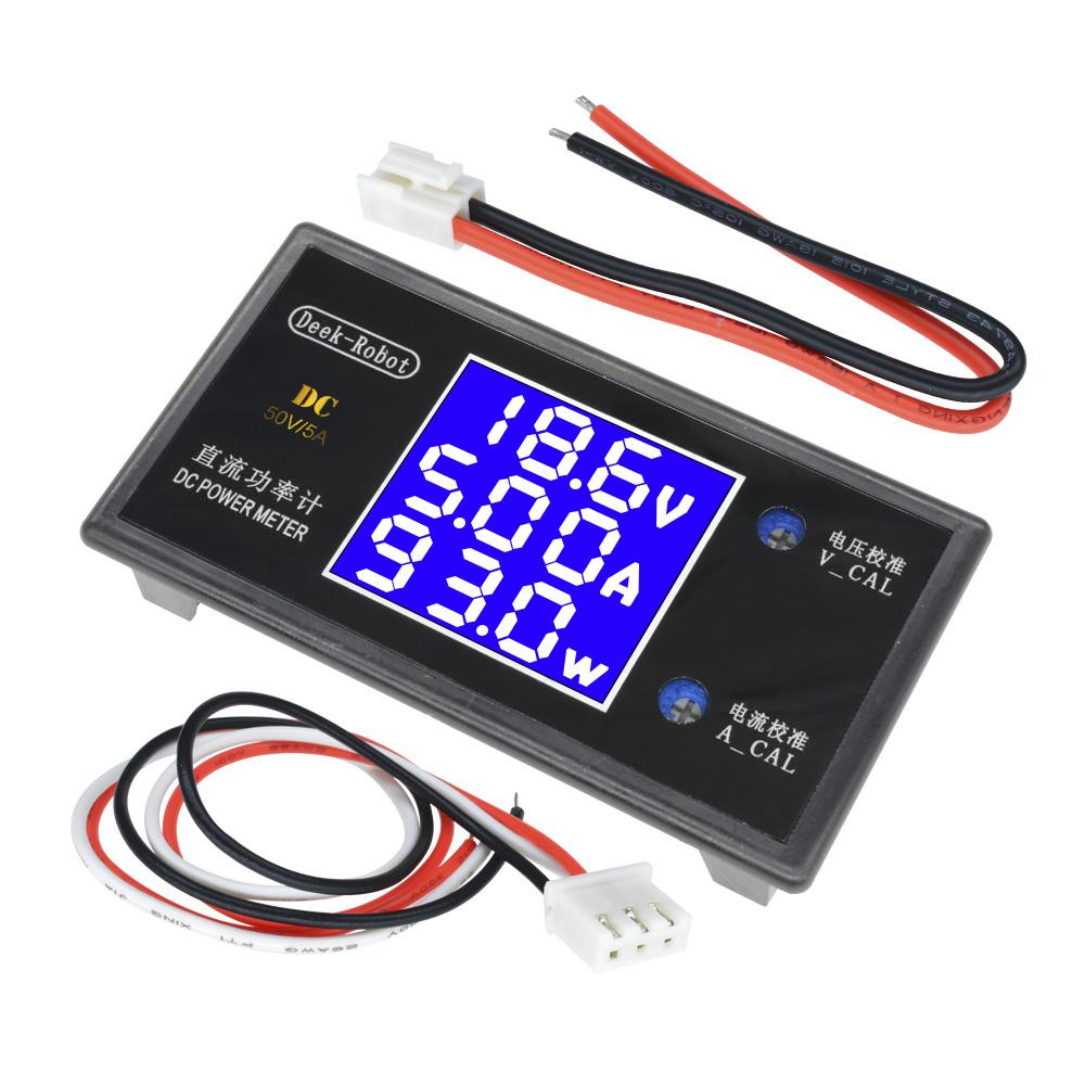 LCD Digital Voltmeter Ammeter Wattmeter Voltage Current Power Meter Volt Detector Tester Monitor 48V 60V 72V DC 0-100V 10A 1000W