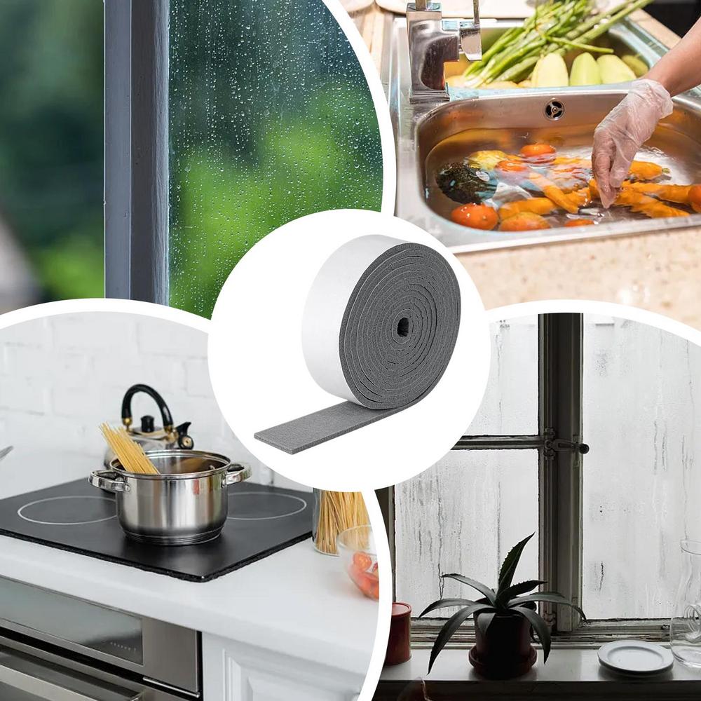 1Roll Window Anti-condensation Strips Glass Water Absorb Sticker Window Condensation Absorbent Strips Moisture Absorbers