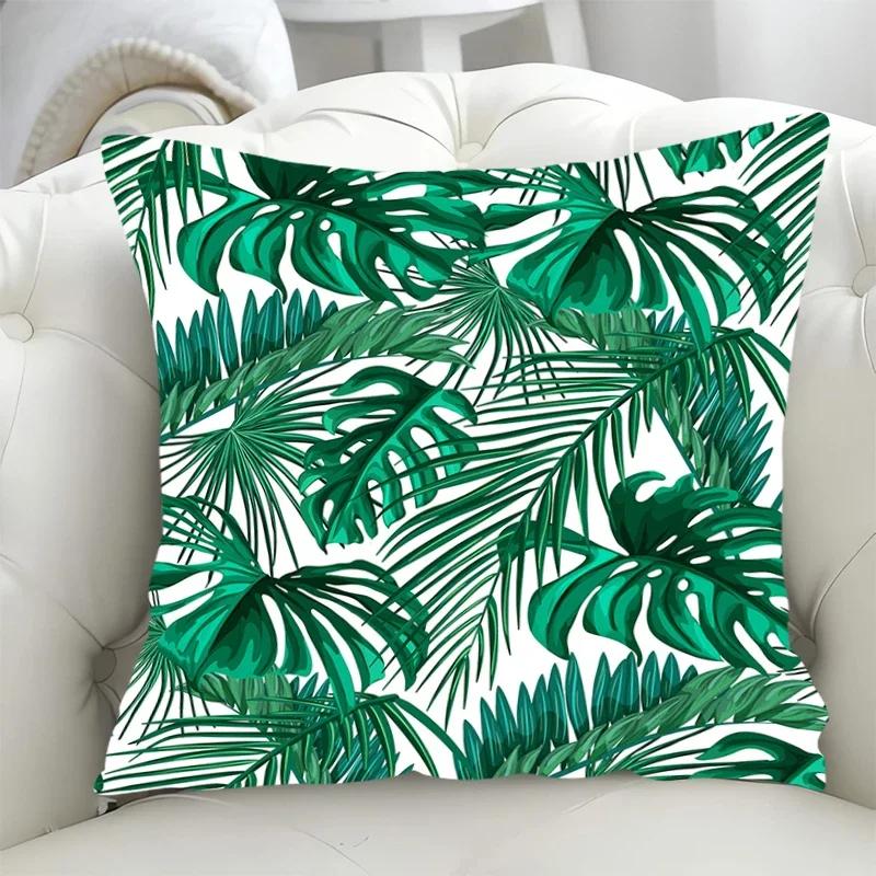 Sofa Cushion Cover X Green Leaf Pillowcase Decorative Pillowcases for Pillows Pillow Hugs Fall Decoration Covers Bed