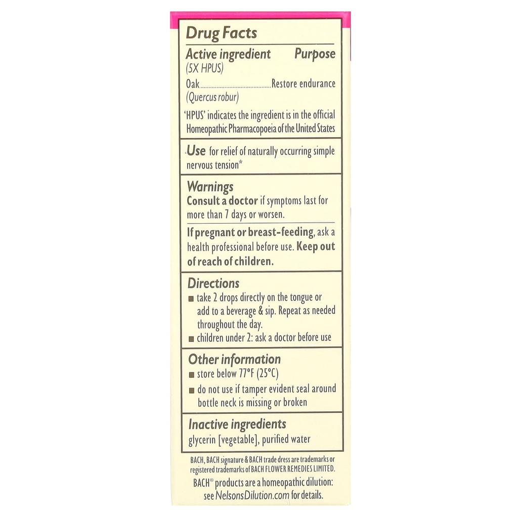 Original Flower Therapy. Oak, 10Ml(0.35Fl Oz)