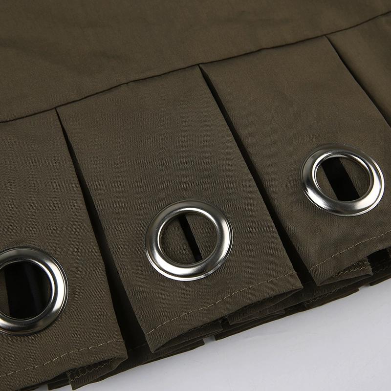 Women's Clothes Retro Punk Low Waist Y2k Mini Pleated Skirt With PU Belt Summer Sexy Super Short Skirt Vintage Streetwear Skinny