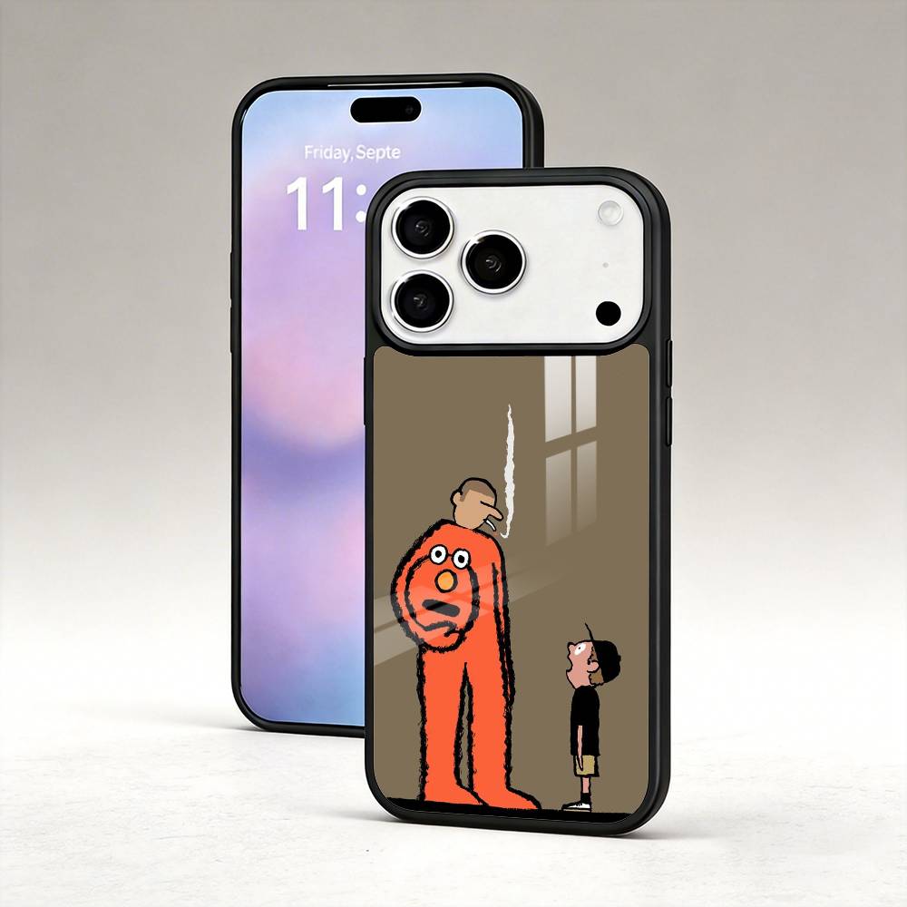 J-Jean J-Jullien M-Minimalistische Kunst Telefoonhoesje Magnetisch Voor iPhone17 16 15 14 13 12 Pro Max Voor Magsafe Draadloos Opladen Cover