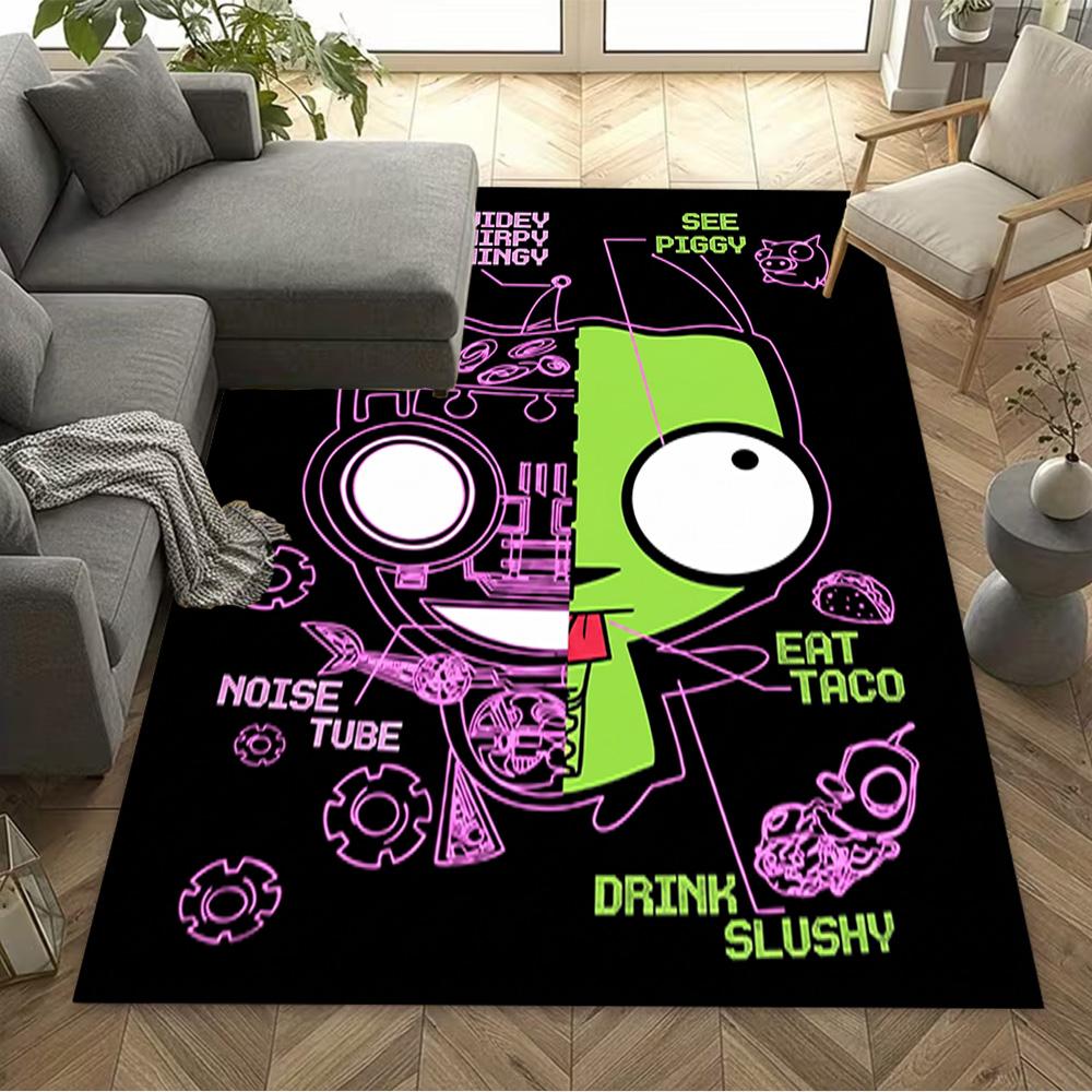 Zombie Invasion Floor Mat Perfect for Playrooms Bedrooms Balcony Study room Anti-slip Rug Anime Office Decor Wedding Party Gift