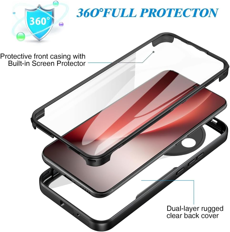360 Full Protection Case for Honor X9D / X70 / Magic8 Lite Cover Built-in Screen Protector