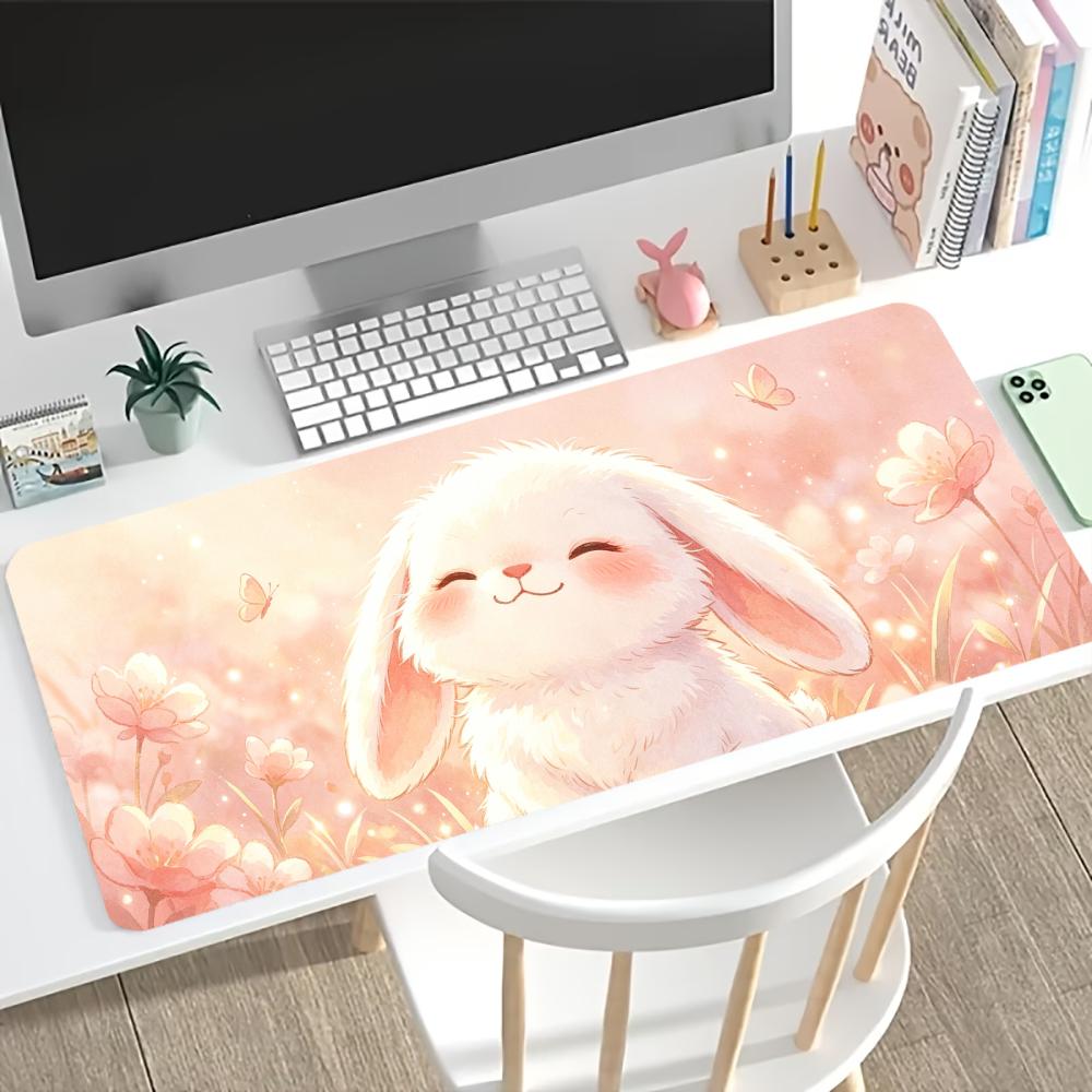 Autumn Red Fox Extended Gaming Mouse Pad Non Slip Desk Surface Cute Fall Wildlife Animal Art Print For Desktop Display