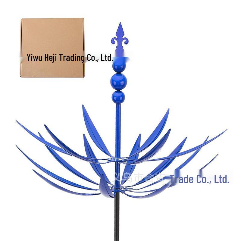 Metal Iron Art Outdoor Rotating Gyro Windmill Spinner