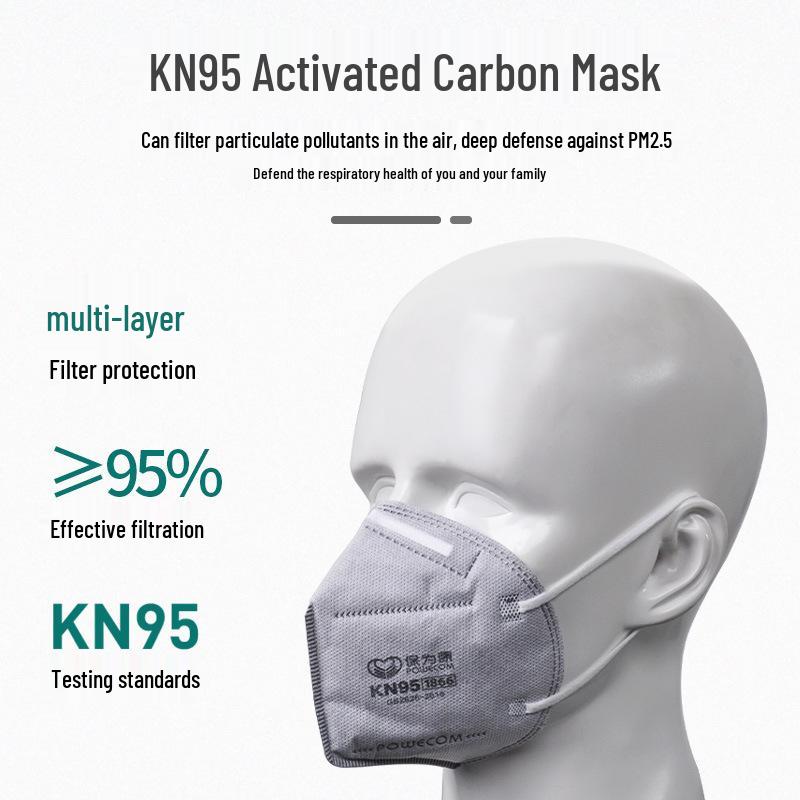 BaoWeiKang 1866 Foldable KN95 Activated Carbon Mask for Dust and Labor Protection