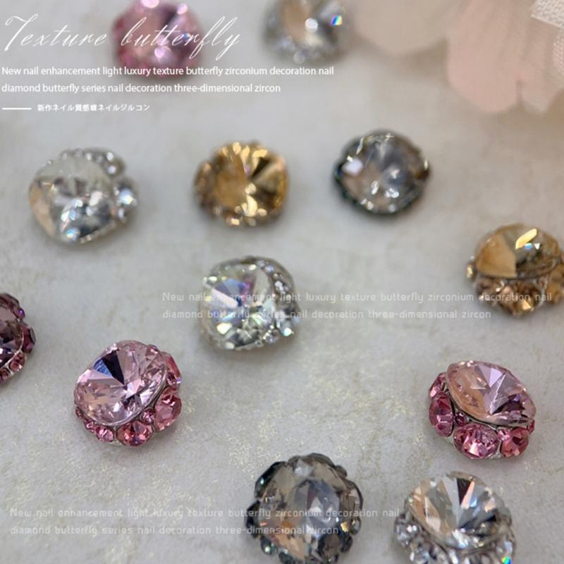 3PCS Pointed Back AB Rhinestones Set DIY Nails Art Decorations for Nails Clothing Shoes Bags Decoration Craft