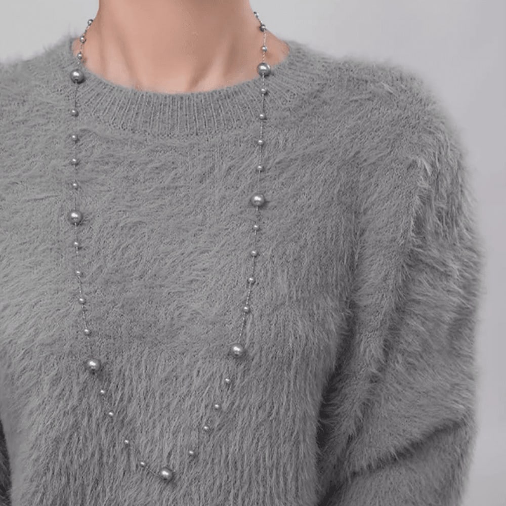 Necklace women's light luxury high-end sense fashion style stacking wear more sweater chains