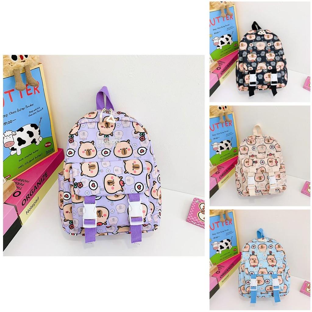Kids Capybara Whimsical Backpack For Preschool Comfortably Designed Lightweight Carrying Solution