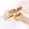14K Gold Stainless Steel C-Shaped Half-Moon Earrings for Women