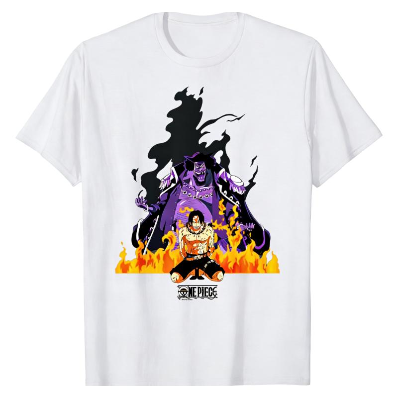 Portgas D Ace Marshall D Teach One Piece TShirt Graphic Print 100 Cotton Lightweight Breathable Casual Everyday Fashion Tops S