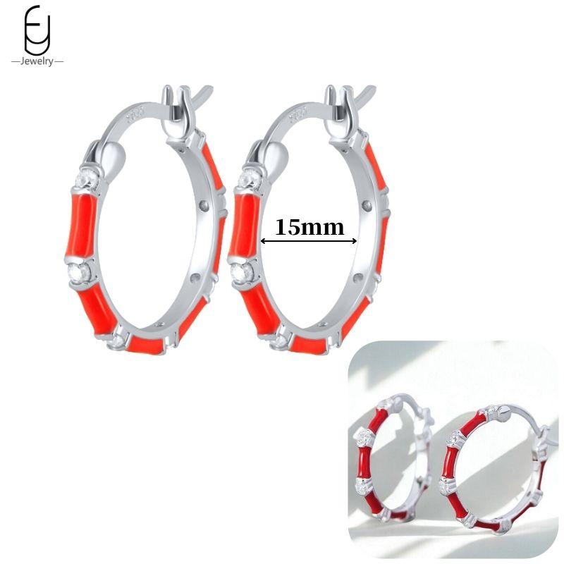 925 Silver Needle Cute Starfish/Shrimp Pendant Earrings Red Chili/ Star Enamel Gold Earrings For Women Fashion Jewelry