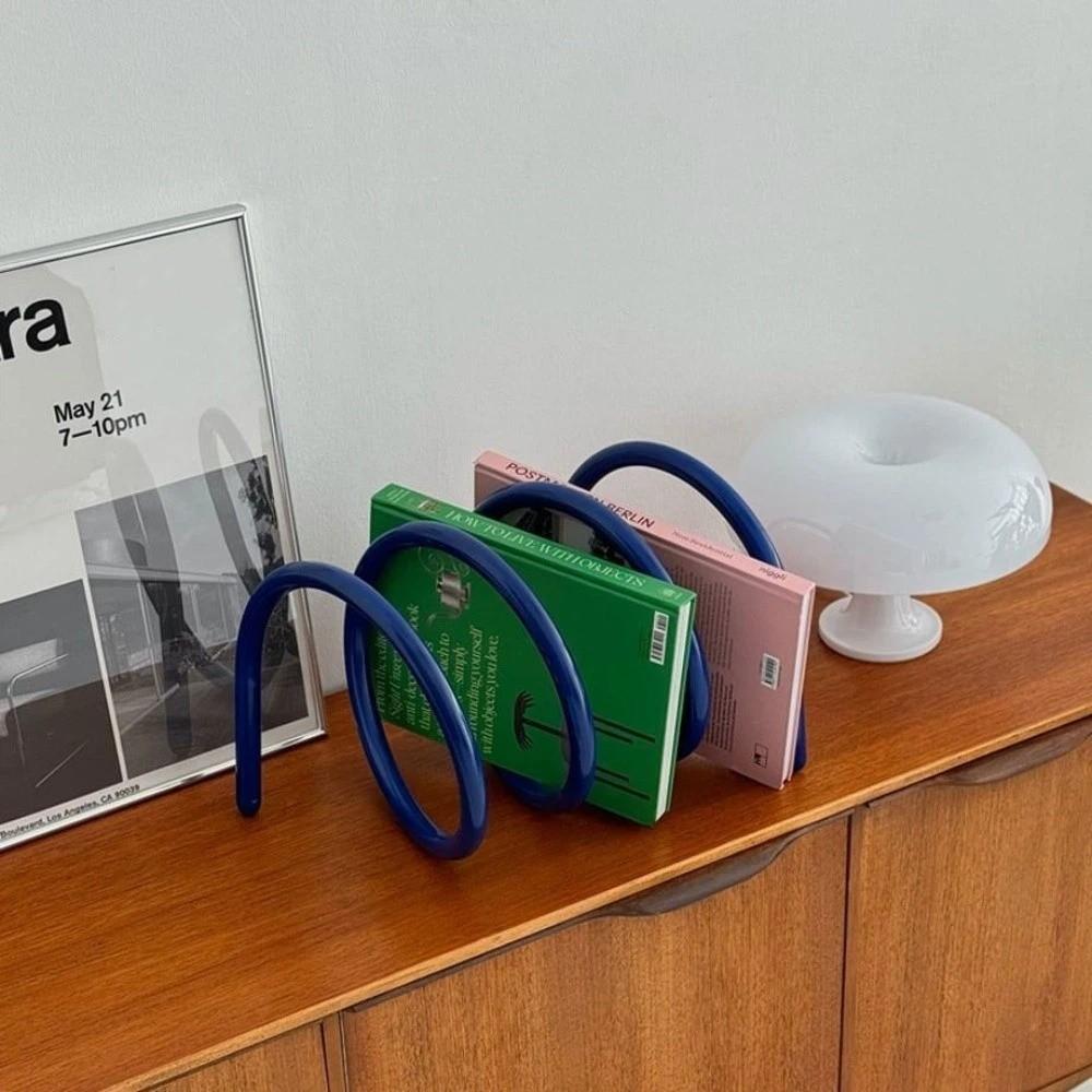 Spiral Bookcases INS Book Stand Fashionable Accessories Book Racks Study Decoration