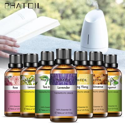 PHATOIL 30 ml eukalipto jazminų rožių eterinis aliejus, skirtas sumažinti stresą, odos priežiūra, levandų eterinis aliejus sausai ir sudirgusiai odai padeda užmigti