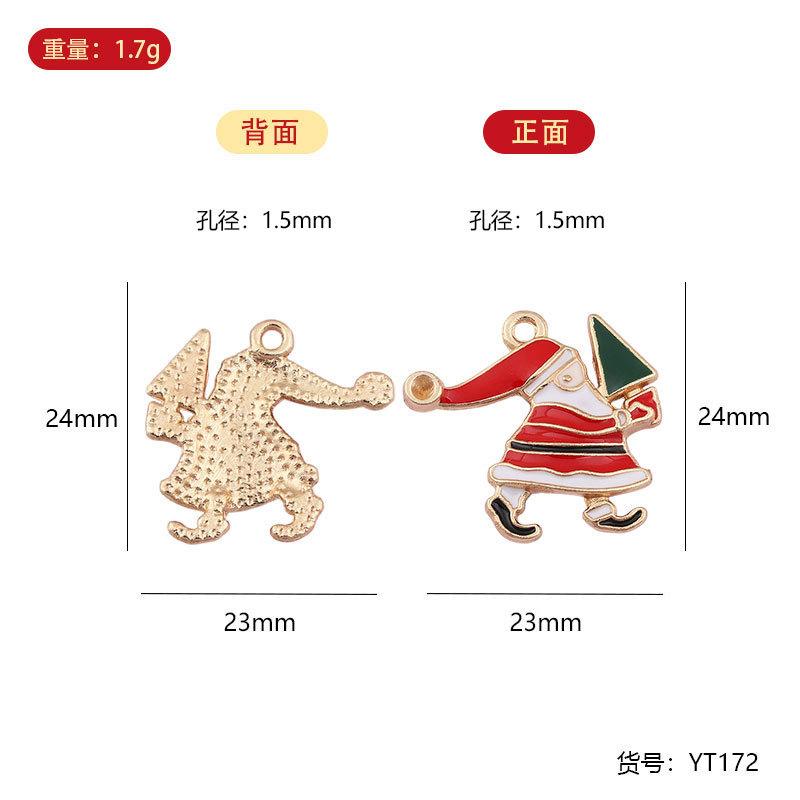 YT zinc alloy oil dripping small pendant, bracelet pendant, Christmas zinc alloy small size pendant