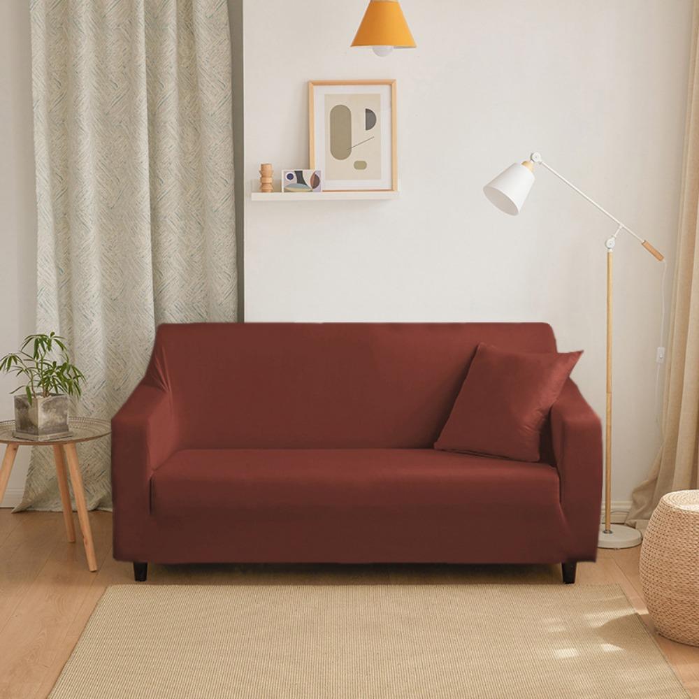 Milk Silk Elastic Sofa Cover Universal Full Cover Anti Cat Scratch All Season Lazy One Piece