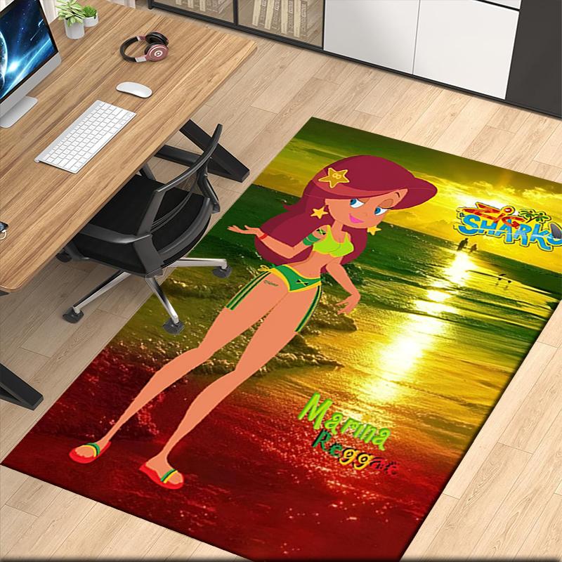 Zig & Sharko Printed Carpetrugfor Office Chair Living Room Bedroom Kitchen Room Decor Gifts