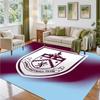 Burnley Football Design Crystal Velvet Rug Soft Decorative Mat for Bedroom Entrance