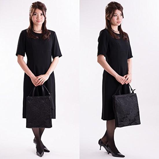 Aurora Vertical Rose Formal Sub-Bag, Jacquard, A4 Size, Gusseted, Suitable for Both Celebrations and Condolences, Black Formal Bag, Formal Bag for