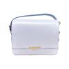 Grace Leather Crossbody Bag, White & Light Blue Gold-Tone Hardware Shoulder Handbag for Women, Daily Commute & Casual Outing 80670371