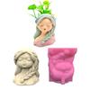 Silicone Planter Mold Cute Side Braids Flower Pot Mold Pen Holder Vase Resin Mold Concrete Cement Resin Mold DIY Craft
