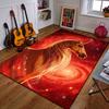 Fiery Cosmic Unicorn Patterned Carpet a Non Slip Rug Suitable for All Seasons and Any Setting, Gift