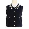 Lafite Home Elegant Sleeveless Knitted Top for Women - Versatile, Slimming, Fragrant European Style for Spring and Autumn
