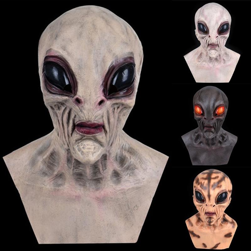 ET Cosplay Costume Halloween Party Saucer Man 3D Full Face Mask for Adults