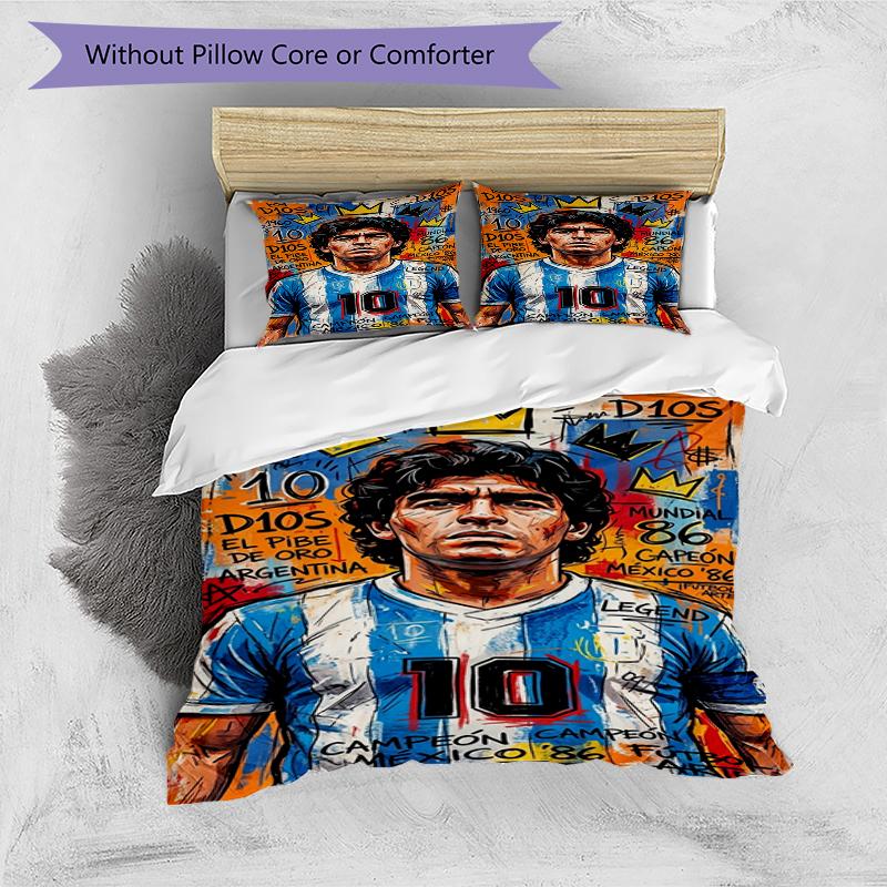 Diego Maradona Print Flannel Blanket, Soft Warm Lightweight Throw Blanket for living Room,Sofa Bed Camping office